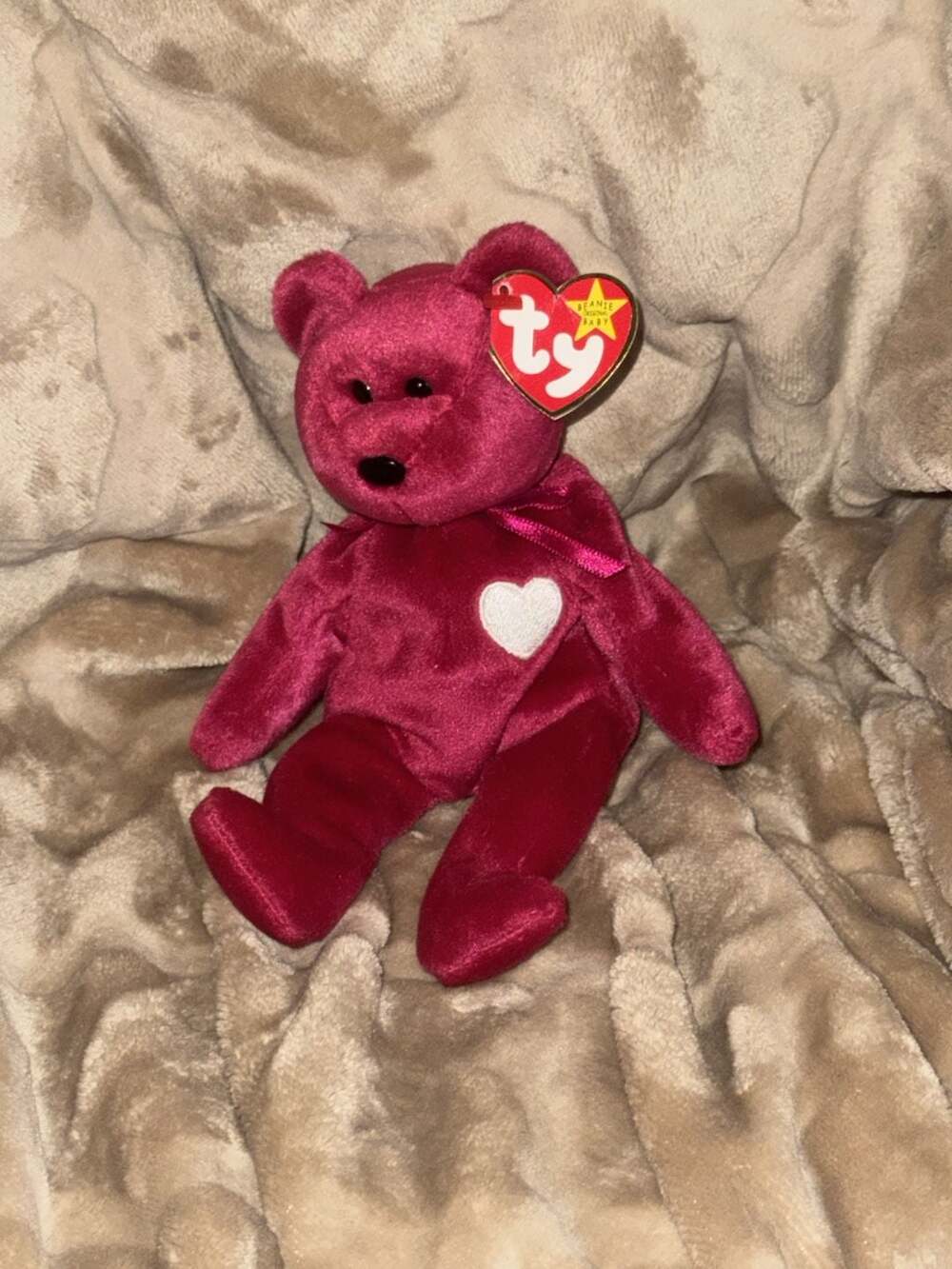 TY Beanie Baby Valentina Bear 1998